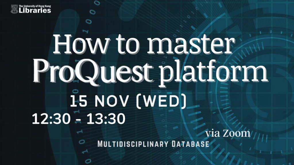 How to master ProQuest platform